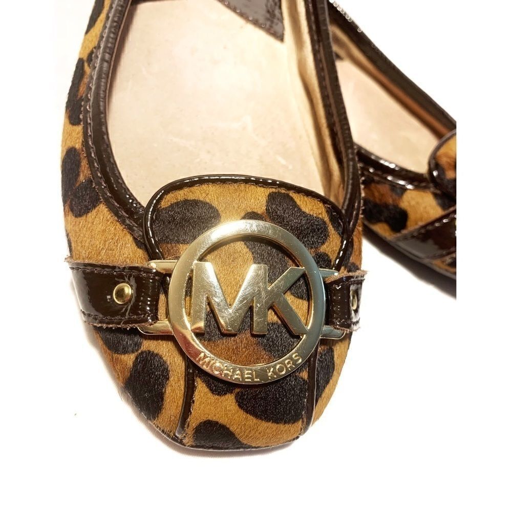 ☘️2X HP☘️ Michael Michael Kors Animal Print Calf Hair Fulton Flats (6.5) - Picture 4 of 13